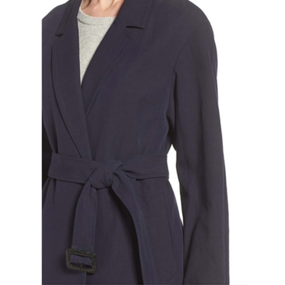 Cole Haan T10148 Women's Linen Wrap Maxi Coat NWT - Picture 6 of 6